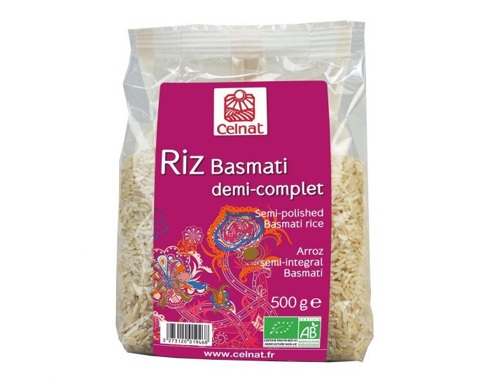 CELNAT Riz Basmati Demi-Complet - 500g