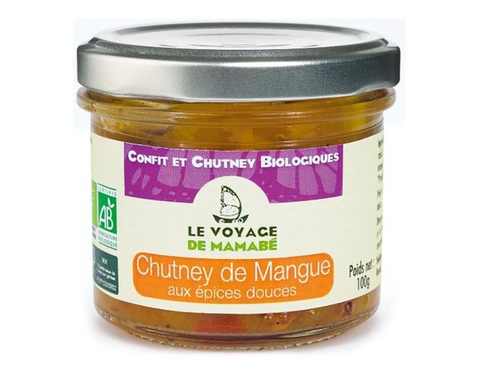 LE VOYAGE DE MAMABE Chutney de Mangue aux Epices Douces - 100g