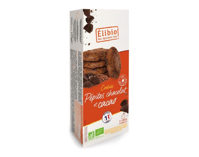 ELIBIO Cookies tout Chocolat Bio - 175g