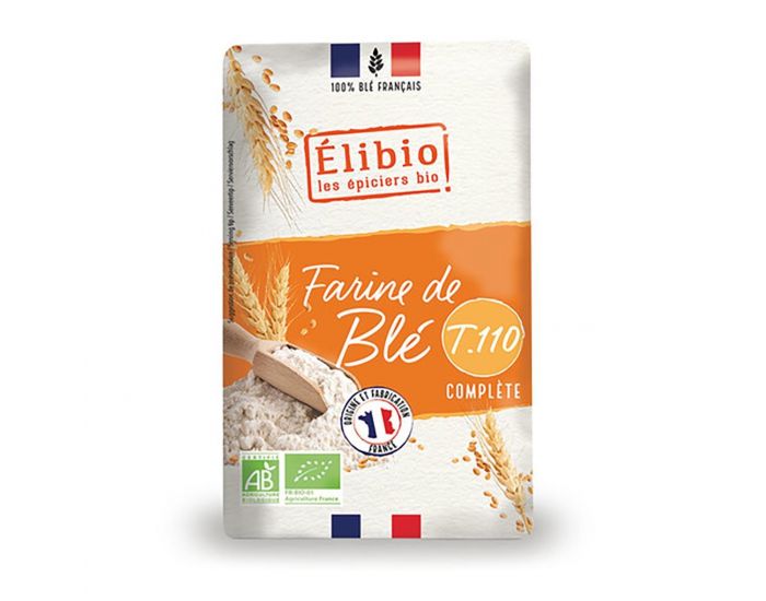 ELIBIO Farine de Bl Complte T110 Bio - 1kg