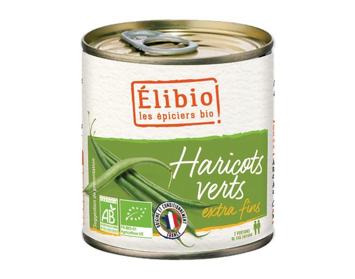 ELIBIO Haricots Verts Extra-fins Bio - 220g