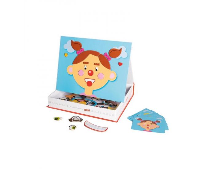 GOKI Jeu Magn�tique Dr�les de T�tes - Fille - D�s 3 ans 