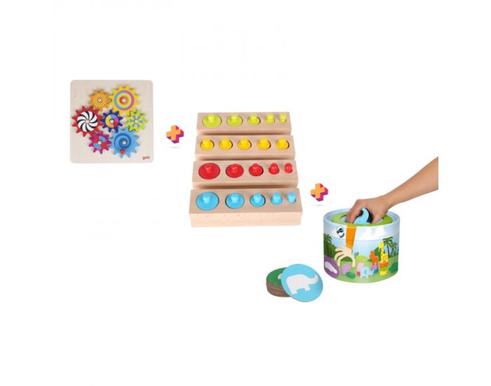GOKI Pack jouet Montessori les Sens - Ds 3 Ans