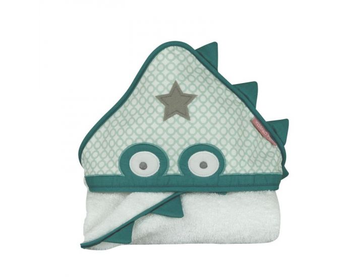 LITTLE CREVETTE Cape de bain blanche Crocrodile