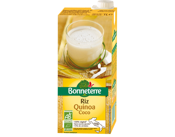 BONNETERRE Boisson Vgtale Riz Quinoa Coco - 1L