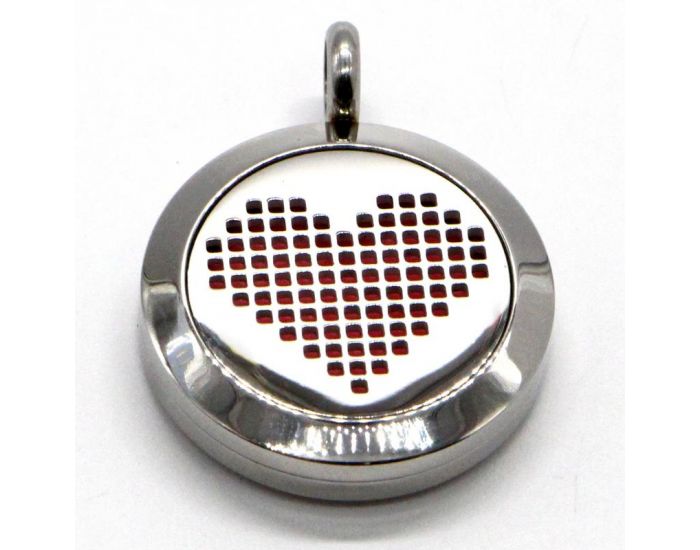 SUN AND SIA Collier d'Aromath�rapie - Coeur Pixel