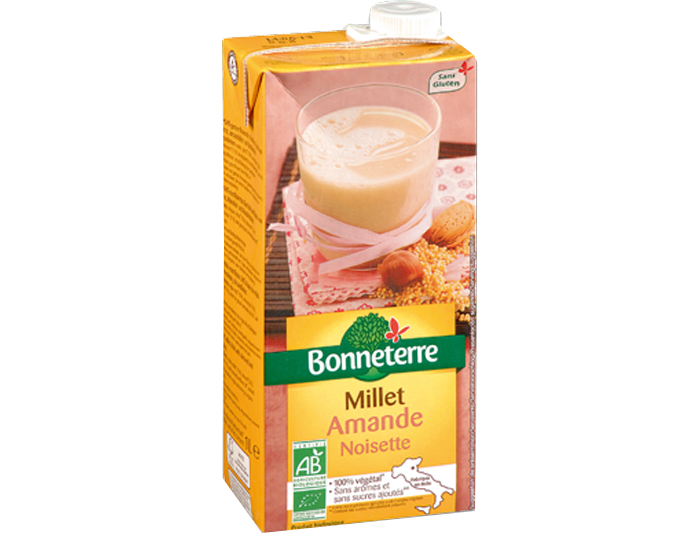 BONNETERRE Boisson Végétale Millet Amande Noisette - 1L
