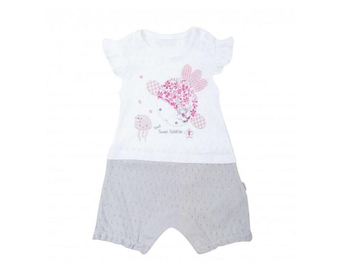 SEVIRA KIDS Combishort B�b� en Coton Jacquard Biologique - Doris