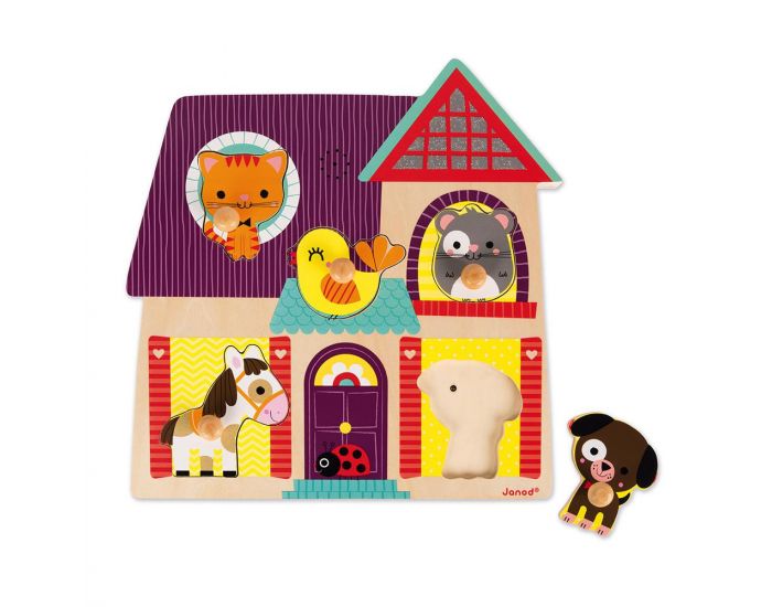 JANOD Puzzle sonore Mes Petits Compagnons - D�s 1 an