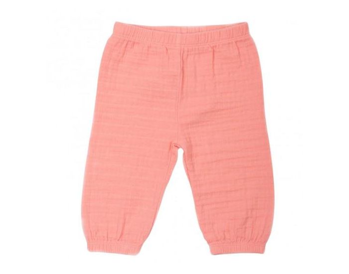 SEVIRA KIDS Pantalon b�b� en Gaze Coton Biologique - Corail