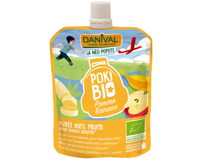 DANIVAL Poki Bio - Gourde Pomme Banane - 90 g 
