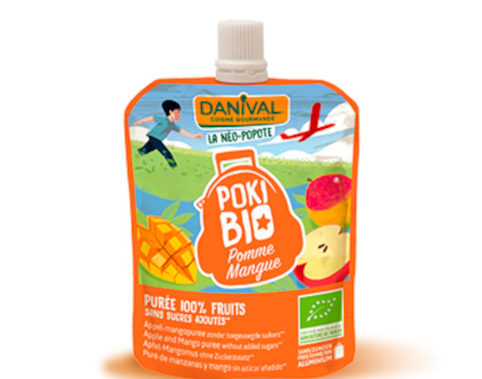 DANIVAL Poki Bio - Gourde Pomme Mangue - 90 g 