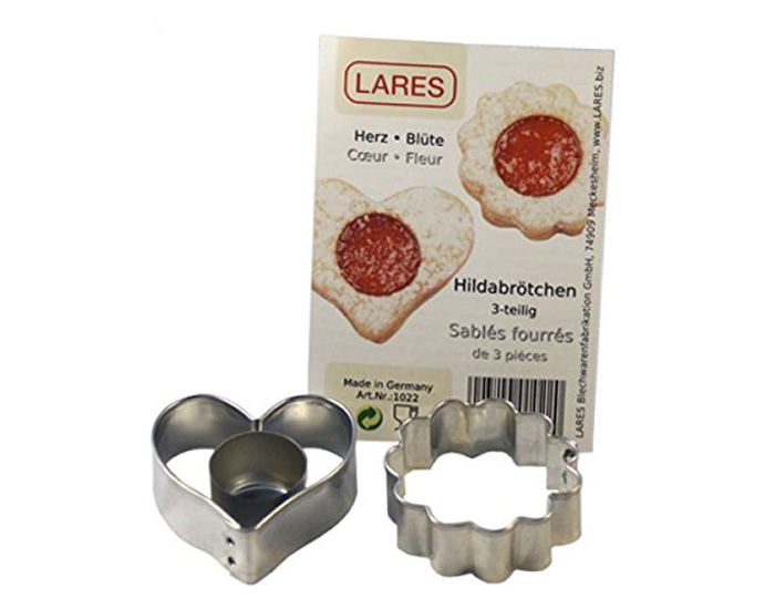 LARES Lot de 2 Emporte-Pice - Coeur et Fleur