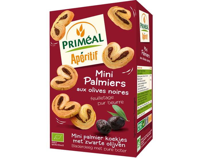 PRIMEAL Mini Palmiers aux Olives - 60 g