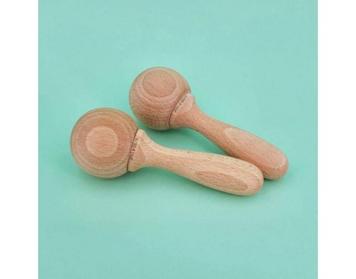 NINA AND MILES Maracas en Bois - Ds 18 mois