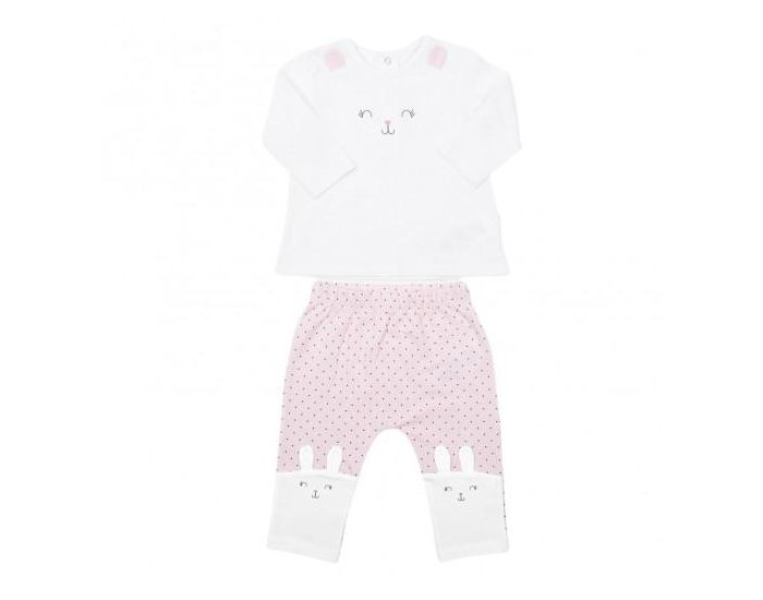 SEVIRA KIDS Pyjama B�b� 2 Pi�ces Coton Bio - Lapin Rose