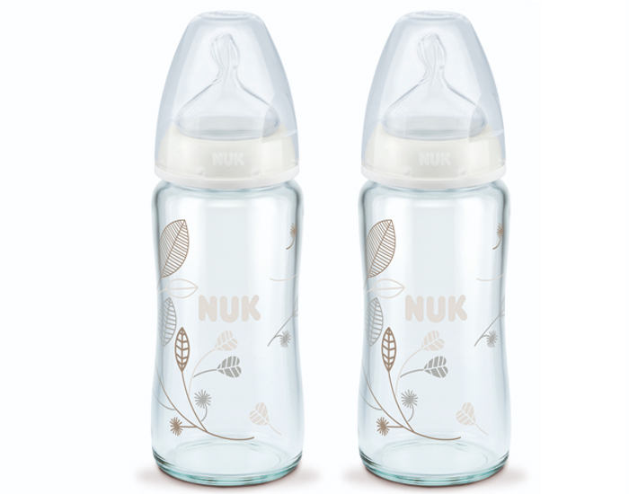 NUK Pack de 2 Biberons en Verre First Choice+ - 240 ml