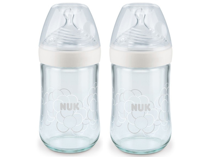 NUK Pack de 2 Biberons en Verre Nature Sense - 240 ml