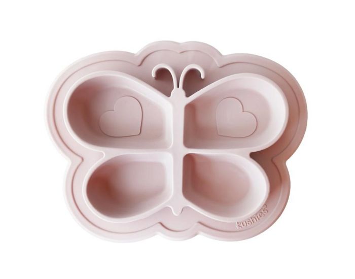 KUSHIES Assiette en Silicone Papillon Rose 