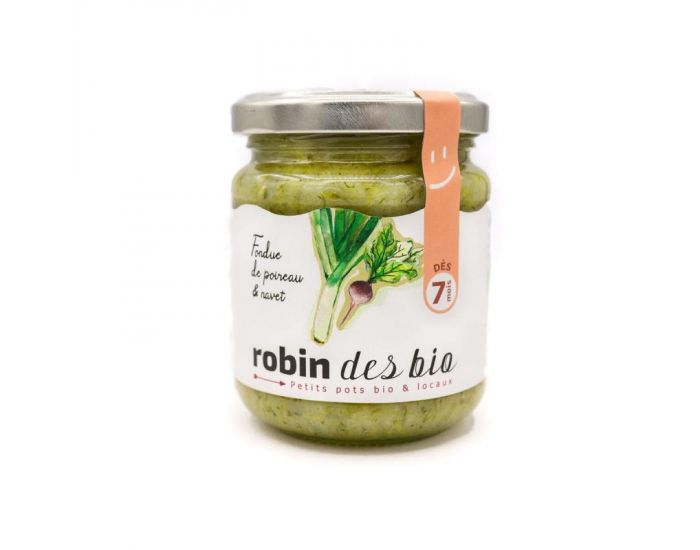 ROBIN DES BIO Fondue de poireau & navet (200g) - d�s 7 mois