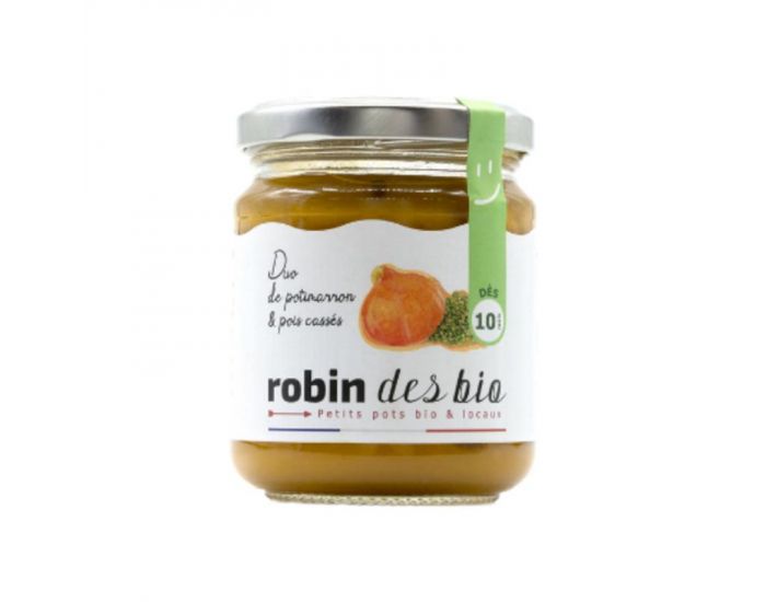 ROBIN DES BIO Duo de potimarron & pois cass�s (200g) - d�s 10 mois