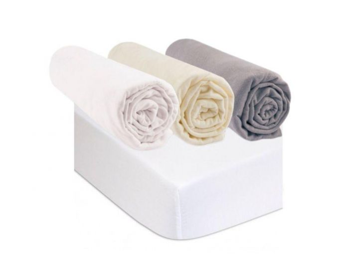 EASY DORT Lot de 3 Draps Housse Berceau + 2 Al�ses - 40x80 cm