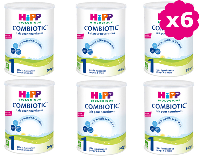 HIPP Lait pour Nourrisson 1 Combiotic - De 0  6 Mois - 6 x 900g