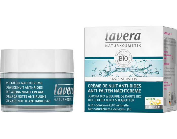 LAVERA Basis Sensitiv Crème de Nuit à la Coenzyme Q10 - 50 ml