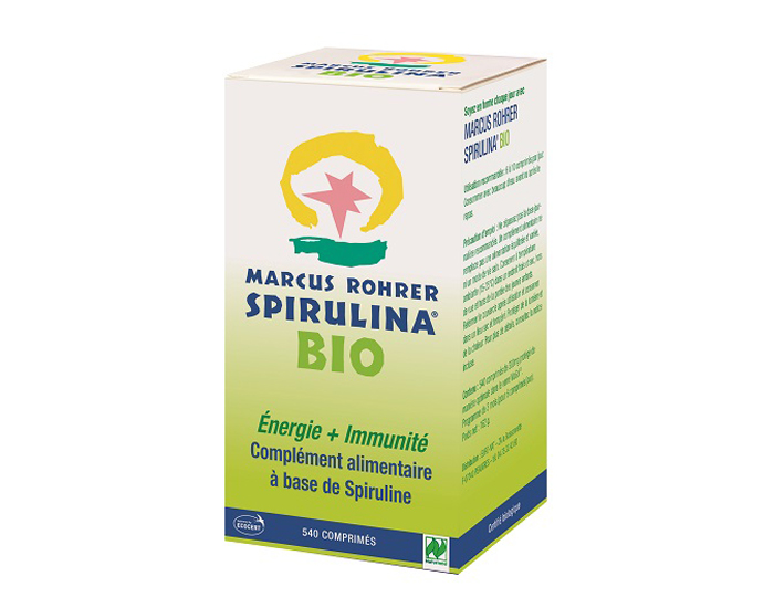 MARCUS ROHRER Spiruline Bio - Complment Alimentaire - 540 Comprims.