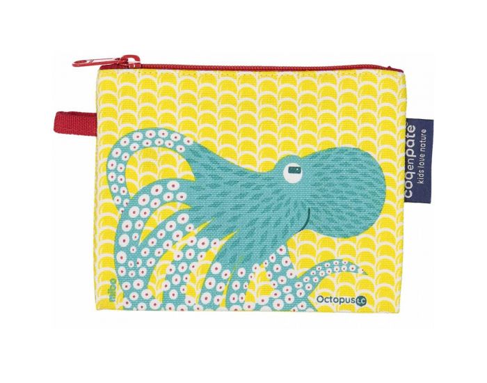 COQ EN P�TE Porte-Monnaie en Coton Bio - Poulpe