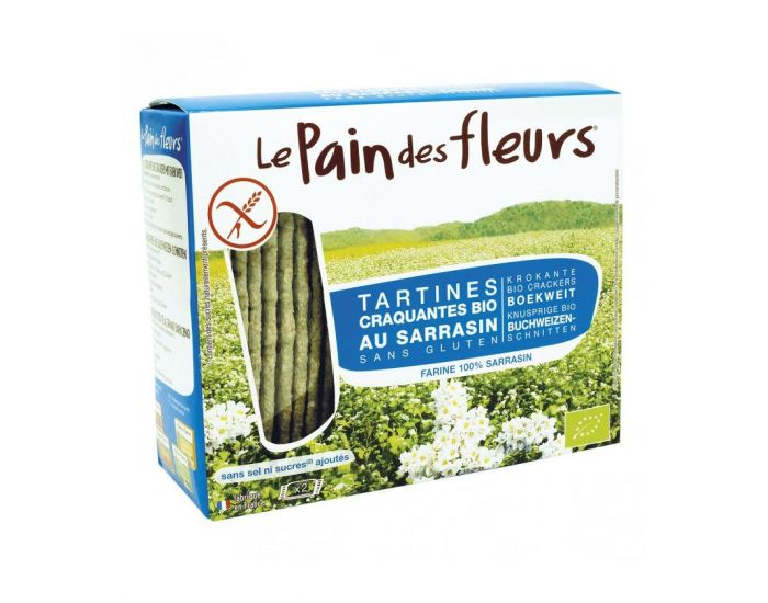 LE PAIN DES FLEURS Tartines craquantes au sarrasin SANS SEL sans gluten bio - 150 g