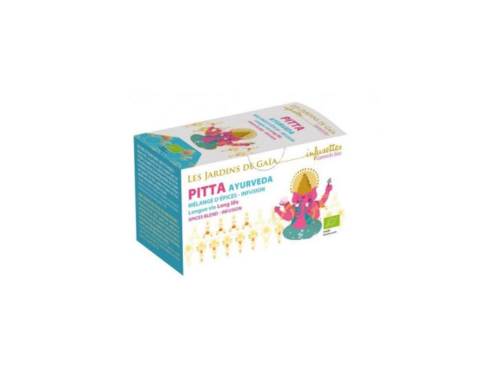 LES JARDINS DE GAIA Pitta  Ayurv�da - M�lange d'�pices Infusion bio - 20 sachets
