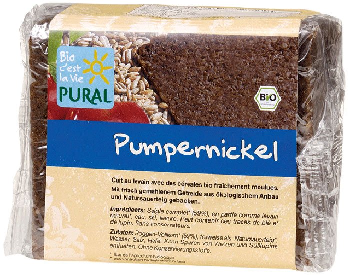 PURAL Pain Pumpernickel - 375 g