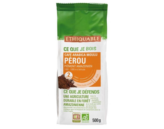 ETHIQUABLE Caf� P�rou Moulu Bio & Equitable - 500 g
