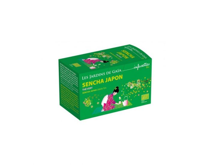 LES JARDINS DE GAIA Sencha Japon - Th� Vert nature bio - 20 infusettes