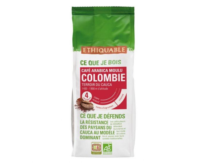 ETHIQUABLE Caf Colombie Moulu Bio & Equitable - 250 g