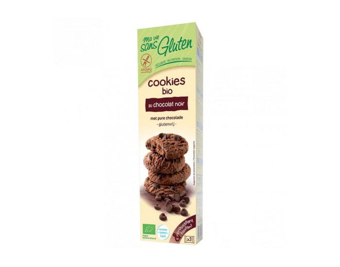 MA VIE SANS GLUTEN Cookies Bio au Chocolat Noir Bio & Sans Gluten - 150g
