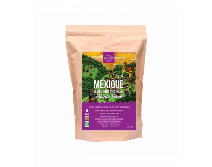 LA TRIBU Caf� en Grains Triunfo Verde Bio & Equitable - 1kg