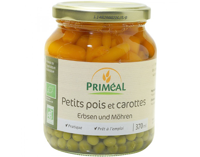 PRIMEAL Conserve de Petits Pois et Carottes