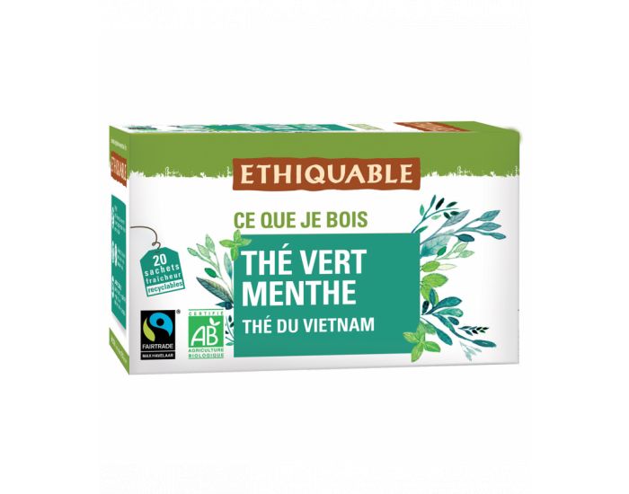 ETHIQUABLE Th Vert Menthe Bio & Equitable - 20 Sachets
