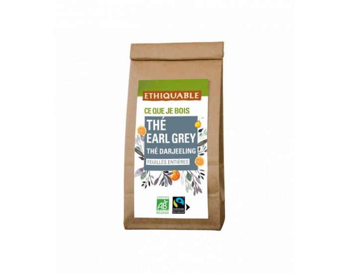 ETHIQUABLE Th Earl Grey - Th Darjeeling Bio et Equitable - 100 g