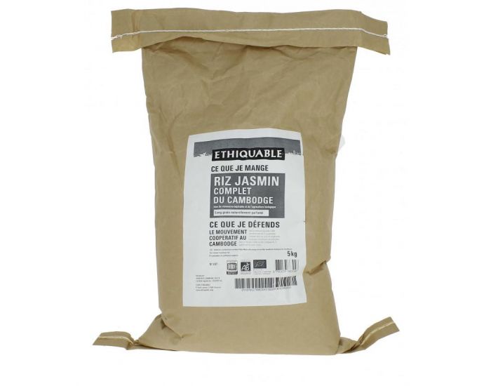ETHIQUABLE Riz Jasmin Complet du Cambodge Bio & Equitable