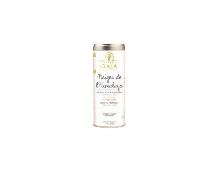 LES JARDINS DE GAIA Neiges de l'Himalaya - Th� Noir Darjeeling bio - Tube - 70 g