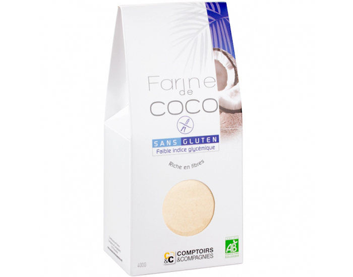 COMPTOIRS ET COMPAGNIES Farine de Noix de Coco Bio - 400 g