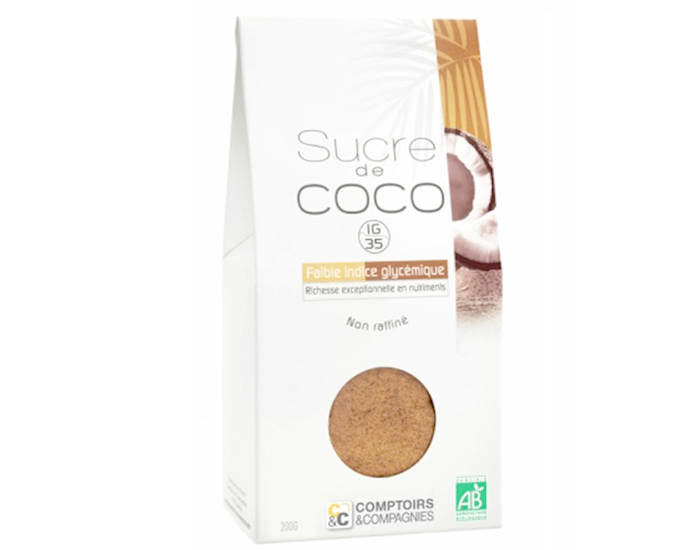 COMPTOIRS ET COMPAGNIES Sucre de Fleurs de Coco Bio - 200 g