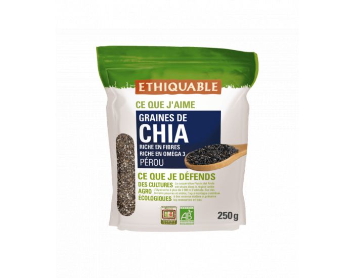 ETHIQUABLE Graines de Chia Bio & Equitable - 250 g