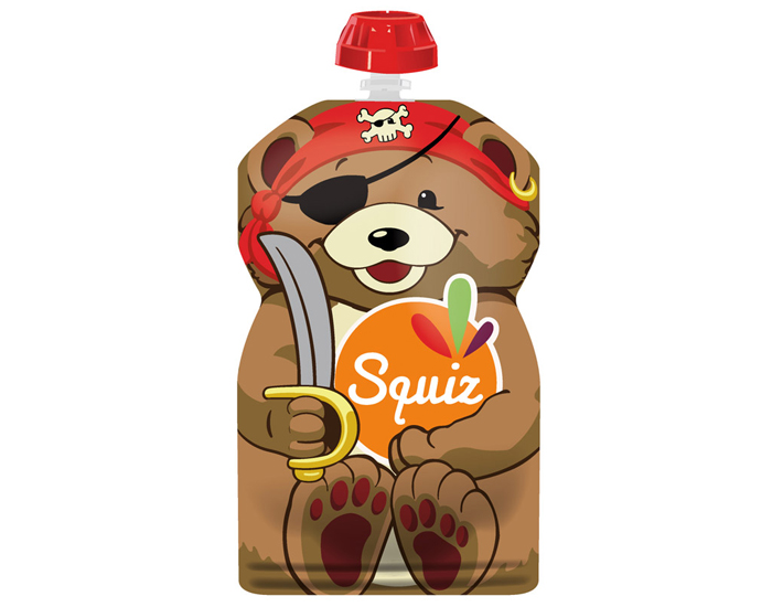 SQUIZ Gourde Souple Rutilisable Ours - 130 ml