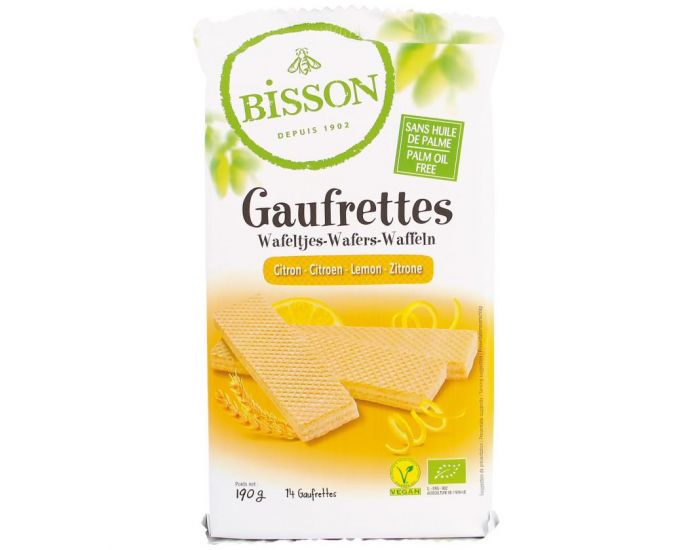 BISSON Gaufrettes Citron Bio - 190 g