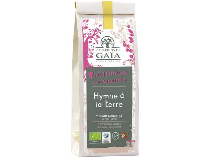 LES JARDINS DE GA�A Th� Noir Militant - Hymne � laTerre - 100g