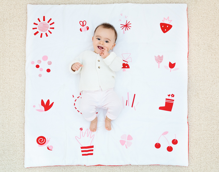 DEUZ Baby Tapis d'Eveil pour Bb - Jardin - 100 x 100 cm